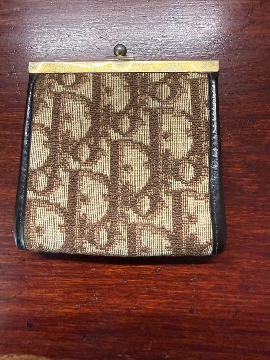 Dior Handbags - Authentic Vintage Christian Dior Trotter / Oblique Monogram Kiss-Lock Coin Purse